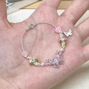 Chic Floral Butterfly Bracelet