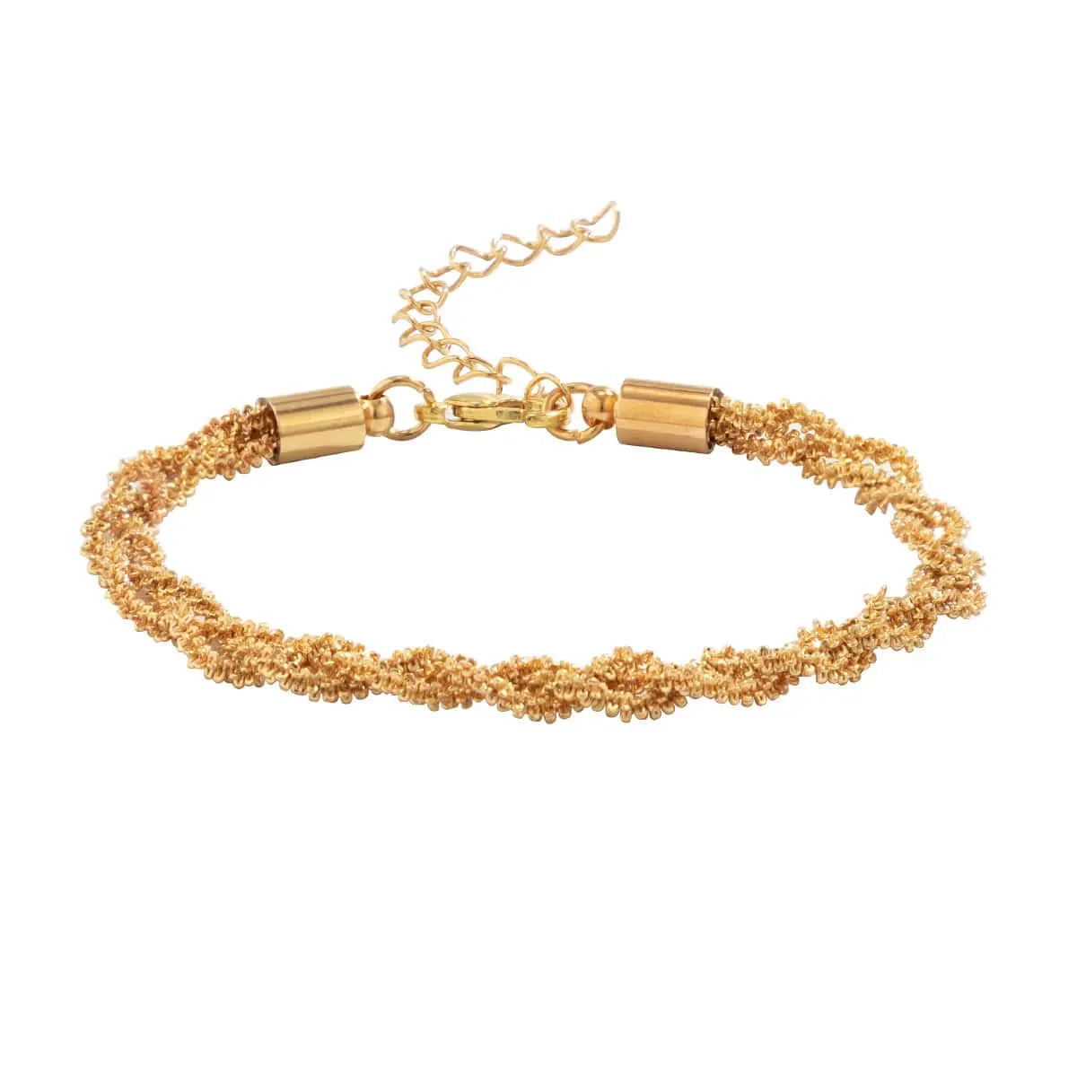 Chic Gold Silver Plated Braided Chain Bracelet