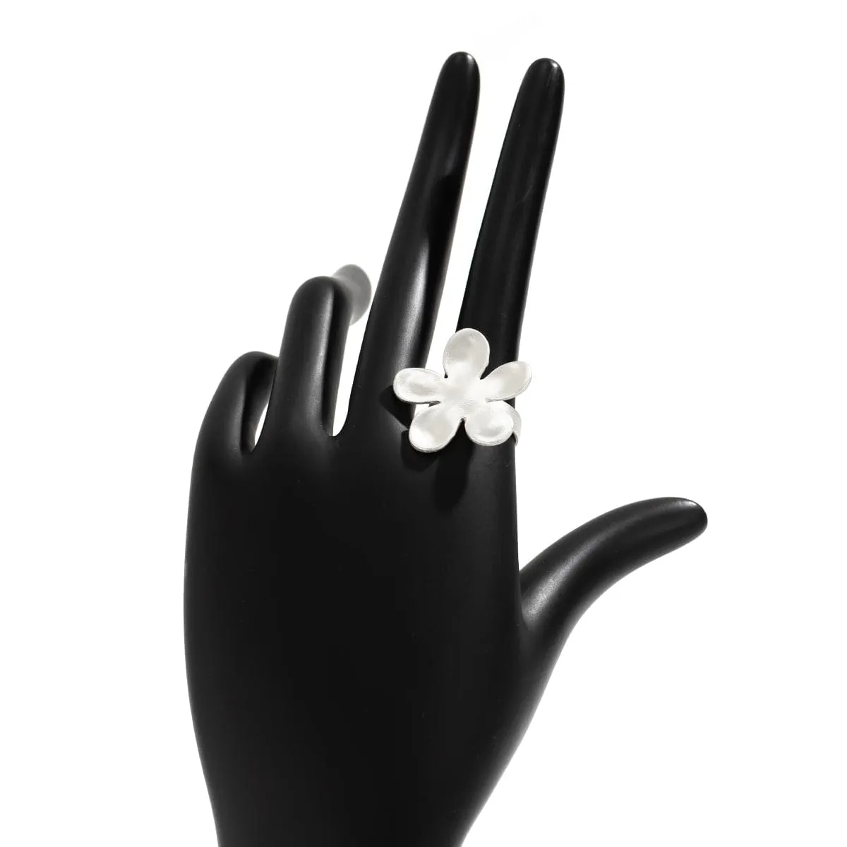 Chic Gold Silver Plated Flower Shaped Open Ring