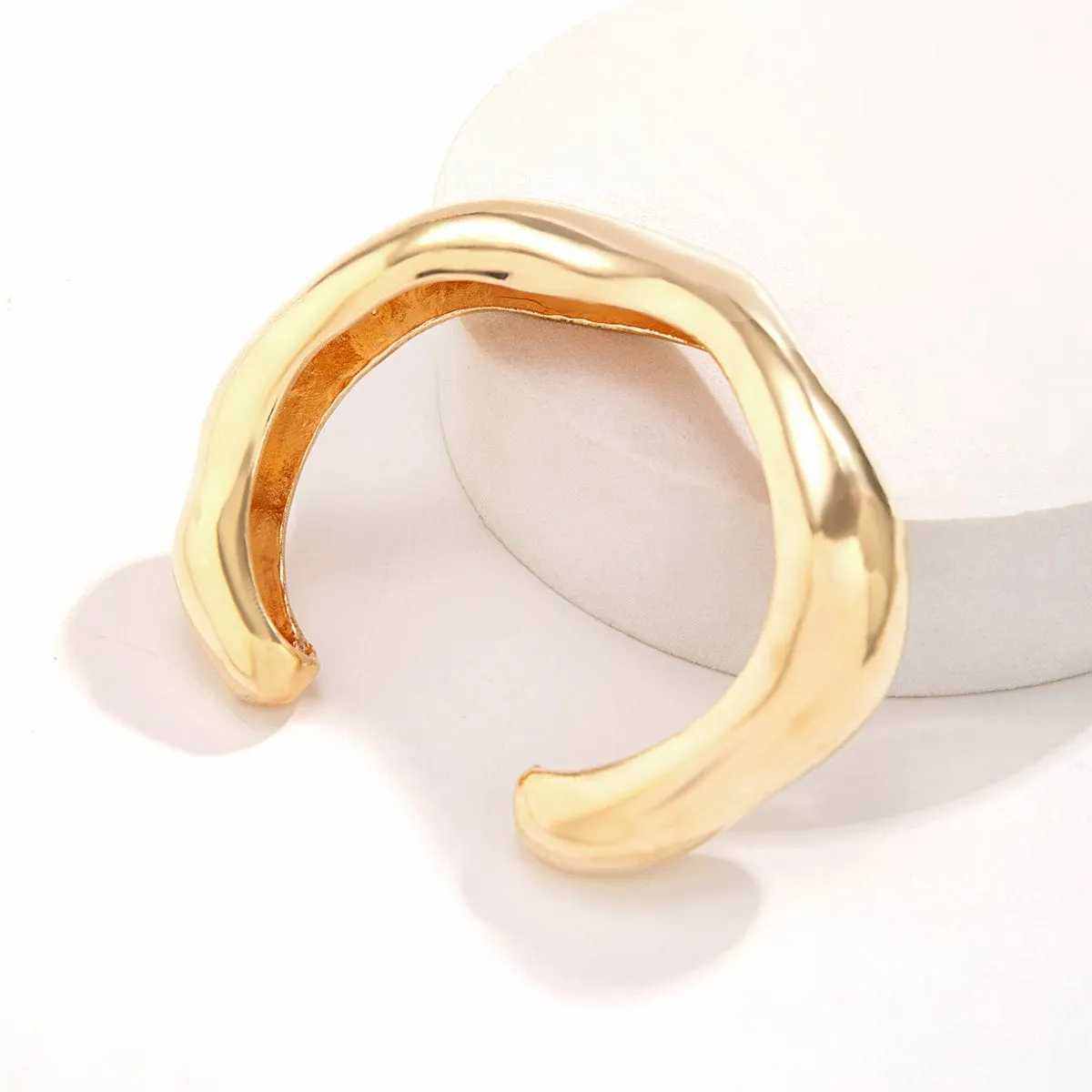 Chic Irregular Curved Open Cuff Bracelet
