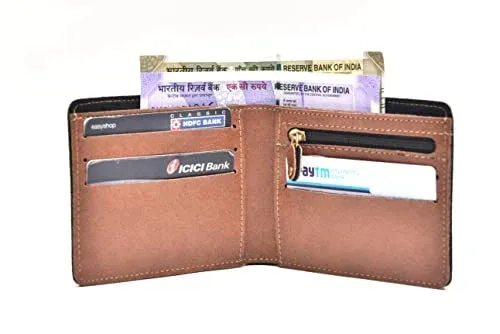 Classy Leather Customized Chained Sling Bag Round   Men's Wallet - Peach Tan