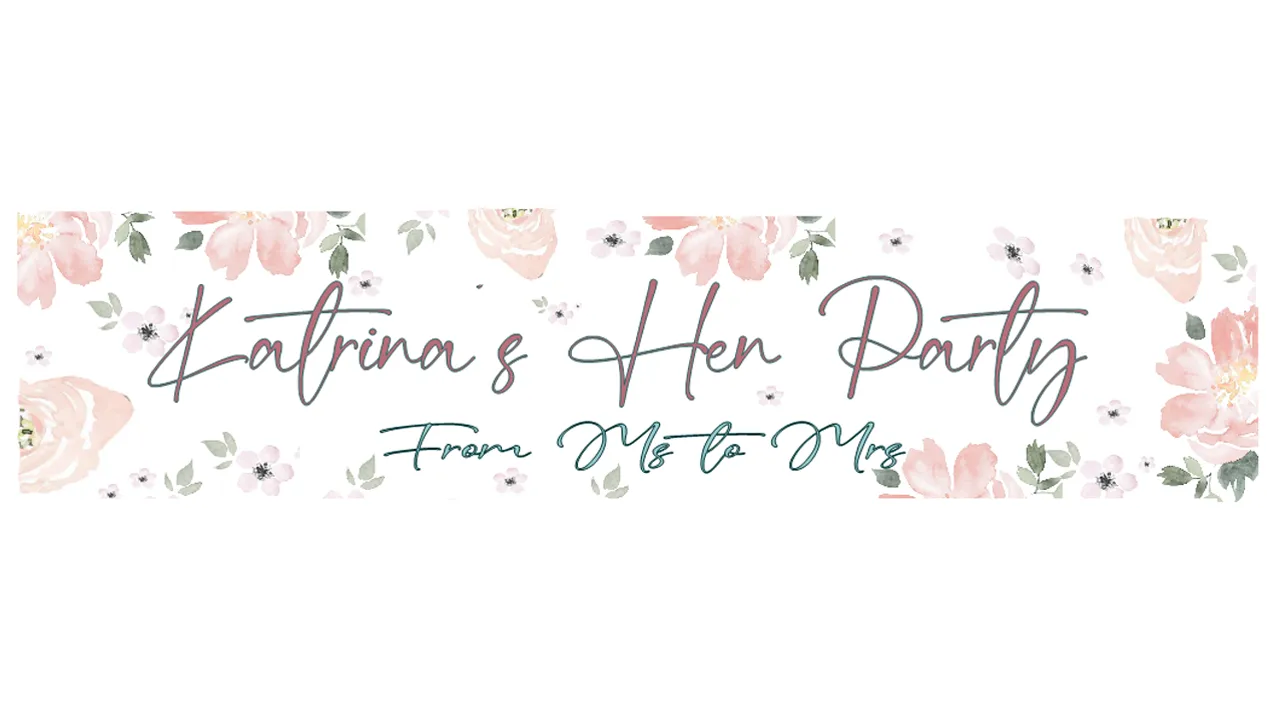 Classy Personalised Hen Party Banner