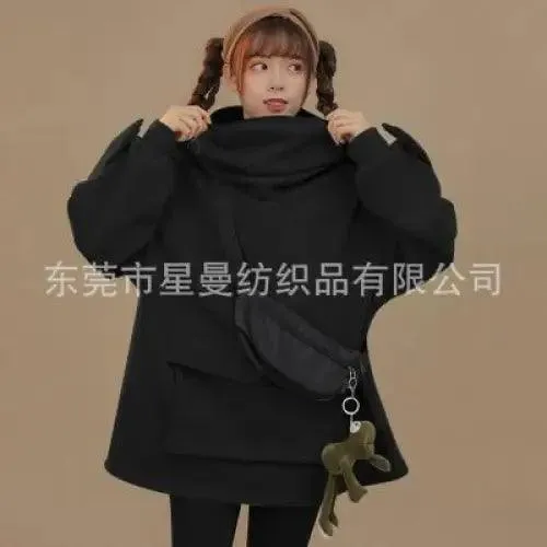 Cool Women Hoodie Perfect Sleeping Frog Pullover Winter Sense Hooded Modern Casual Sweatshirts Cute Funny Style Comfortable Frog Pullover Hoodie For Women