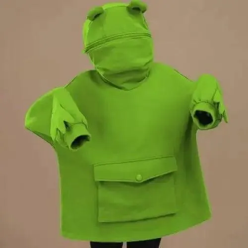 Cool Women Hoodie Perfect Sleeping Frog Pullover Winter Sense Hooded Modern Casual Sweatshirts Cute Funny Style Comfortable Frog Pullover Hoodie For Women