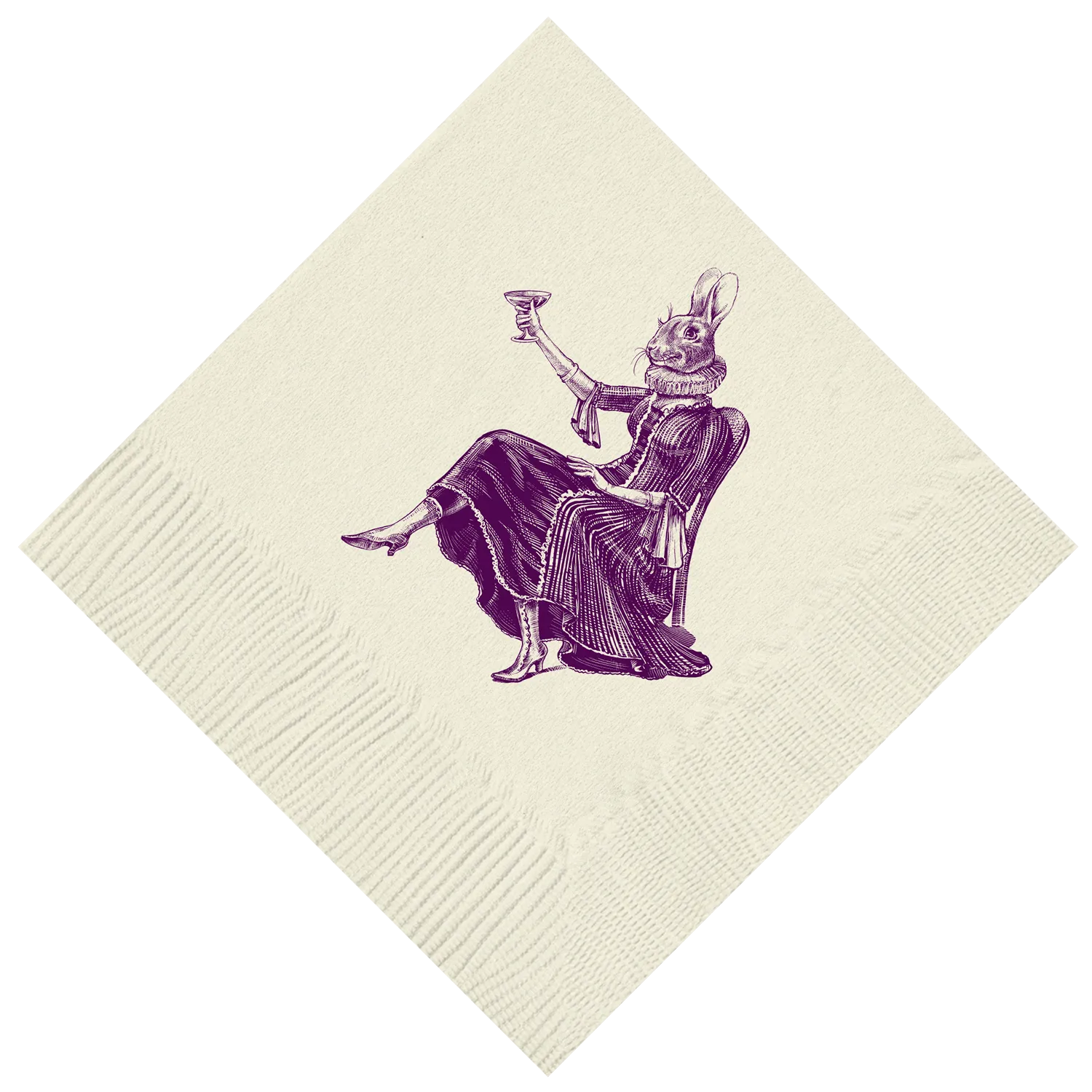 Customizable Party Bunny Beverage Napkins