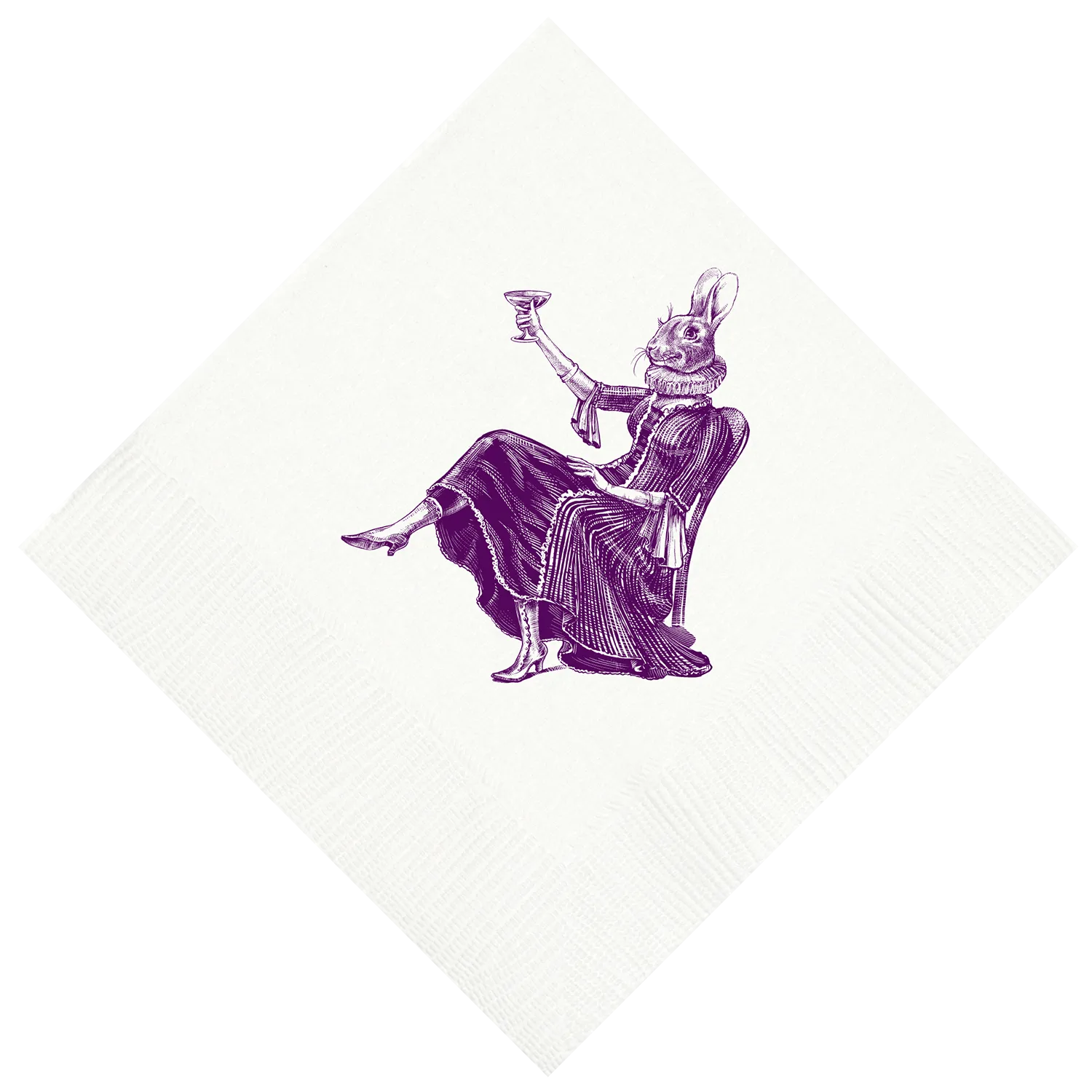 Customizable Party Bunny Beverage Napkins