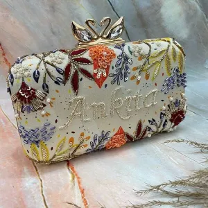 Customized Party Clutch in White