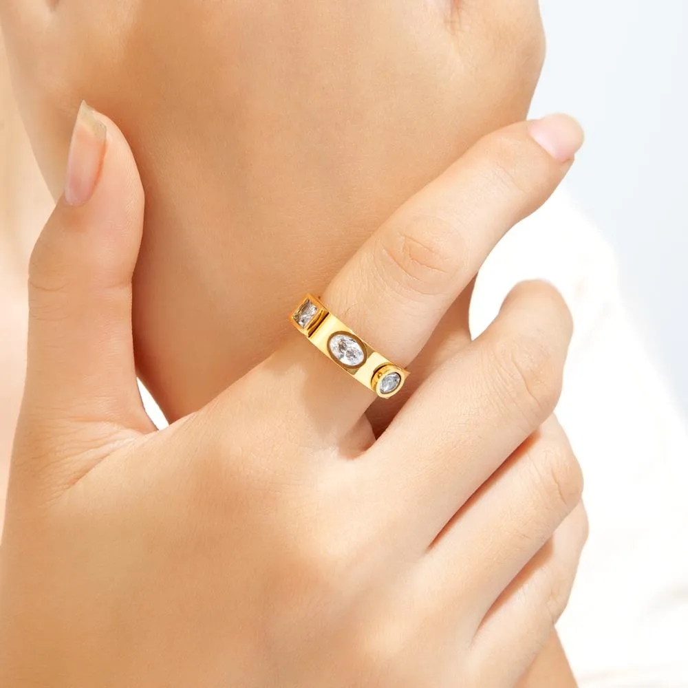 CZ Stone Gold Ring