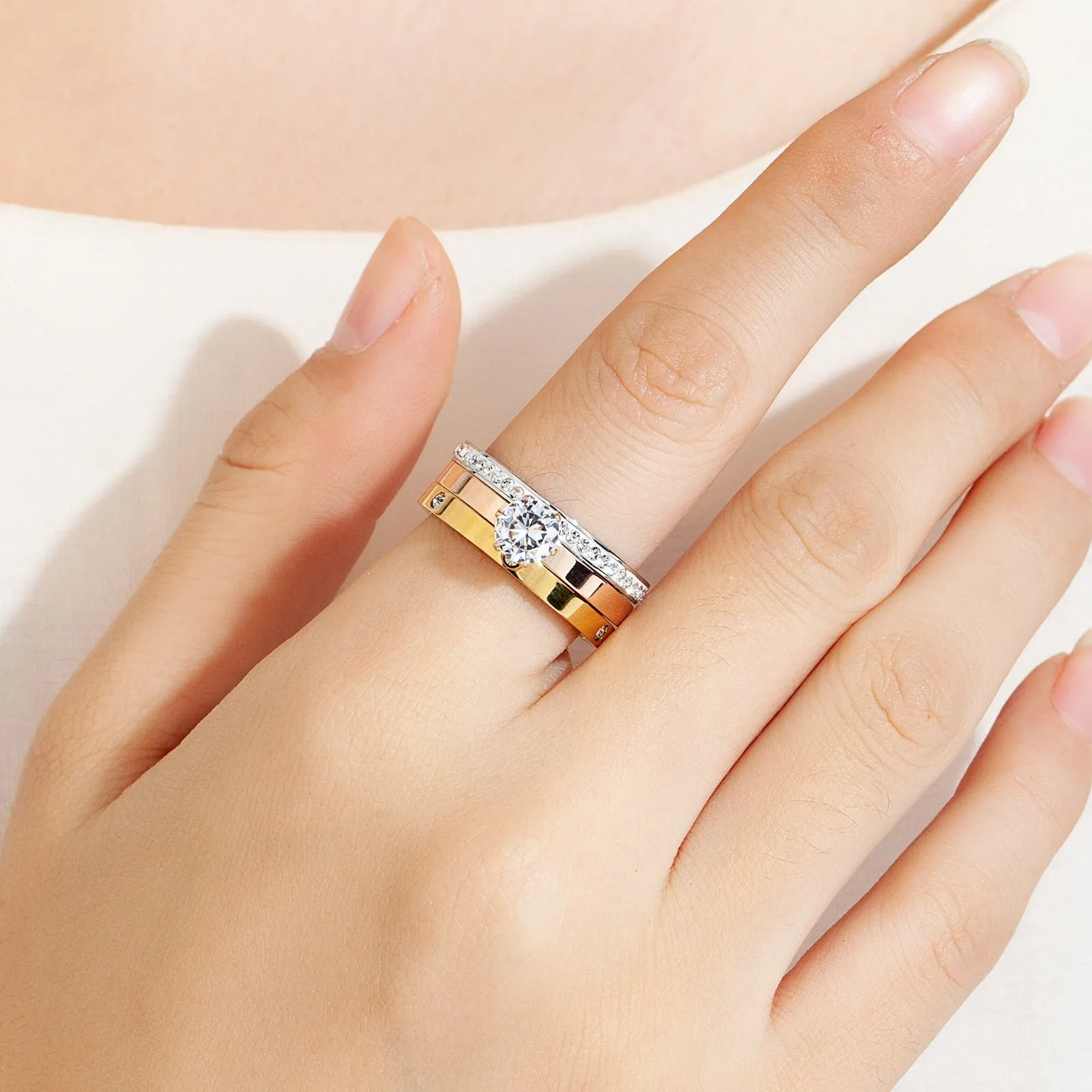 CZ Stone Luxury Mix Color Ring