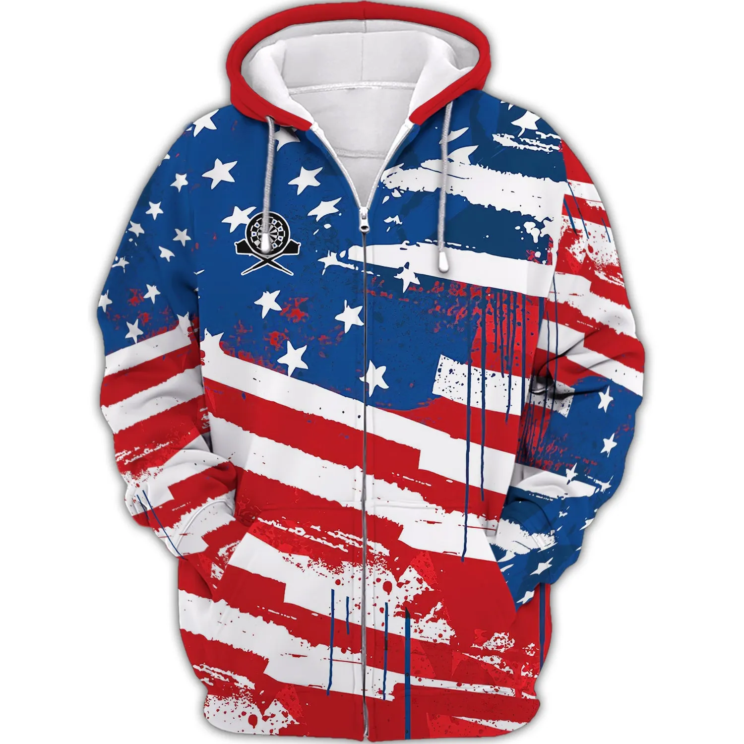 Darts Skeleton USA 3D Printed Shirts