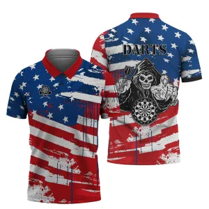 Darts Skeleton USA 3D Printed Shirts
