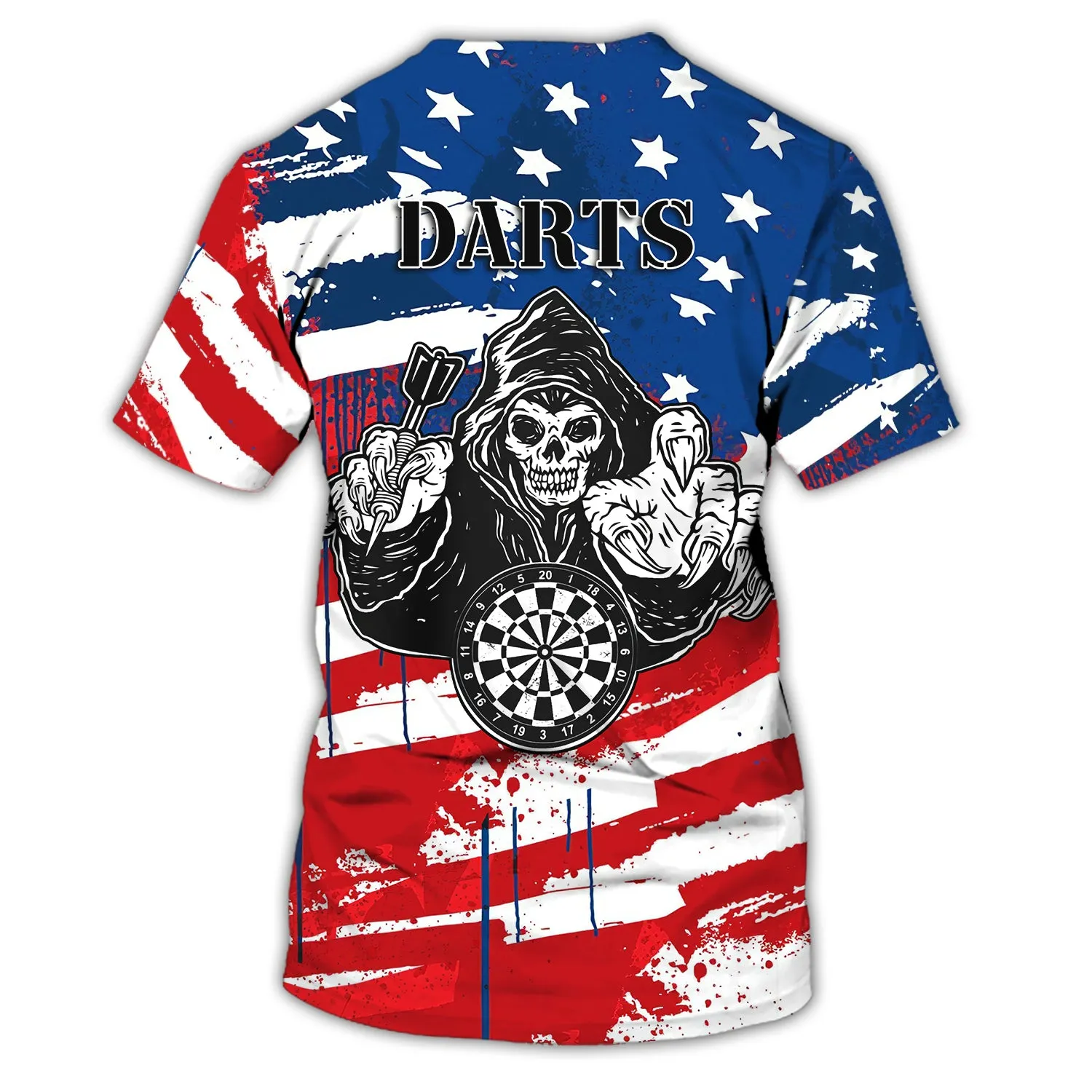 Darts Skeleton USA 3D Printed Shirts