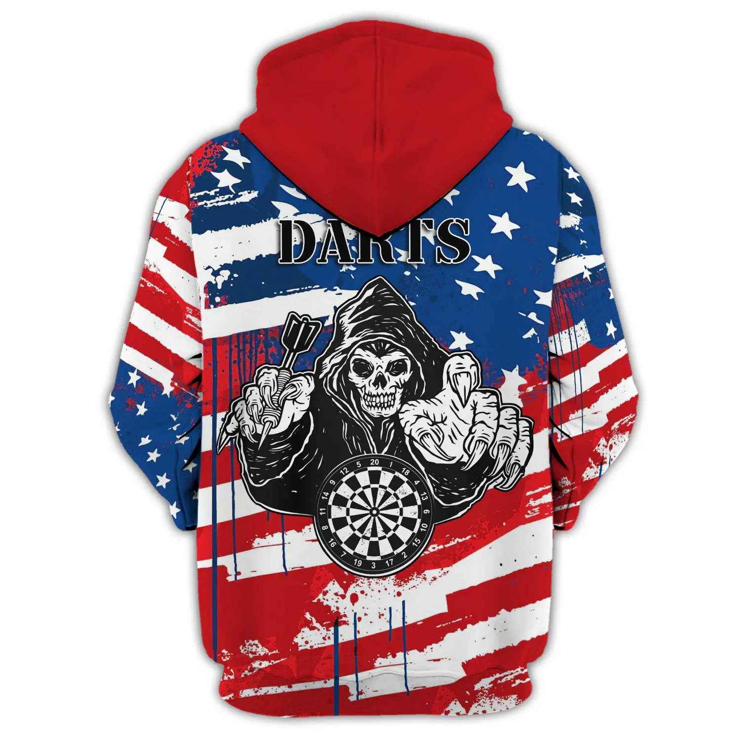 Darts Skeleton USA 3D Printed Shirts
