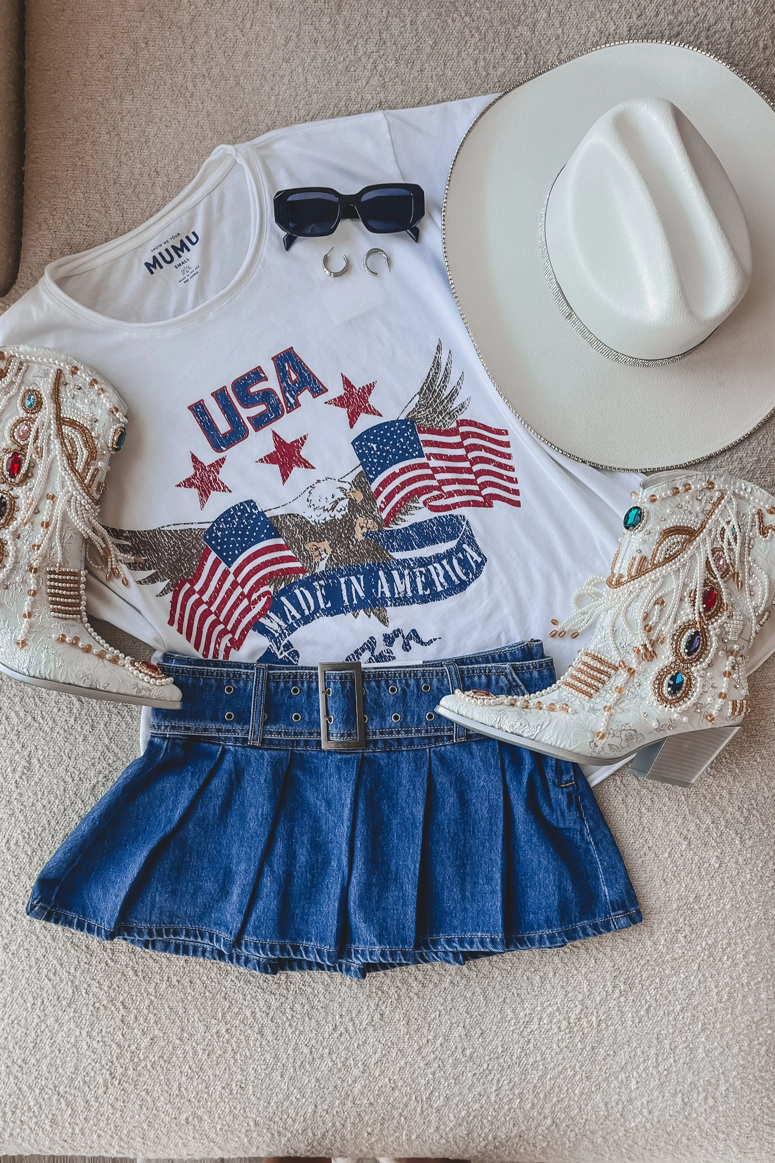 DEAL Going To The Chapel Jeweled White Statement Boots