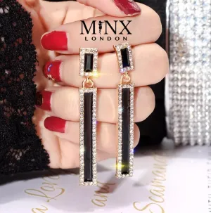 Diamond Earrings | Womens Diamond Earrings | Dangle Earrings | Diamond Dangle Earrings | Black and Gold Earrings | Drop Earrings | Earrings