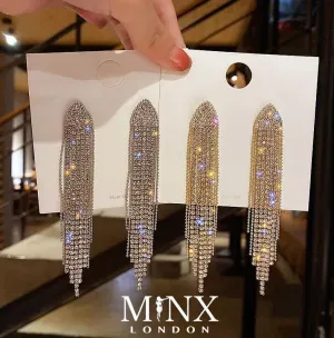 Diamond Tassel Earrings | Diamond Earrings | Dangle Earrings |  Chandelier Earrings |Womens Dangle Earrings | Earrings | Tassel Earrings