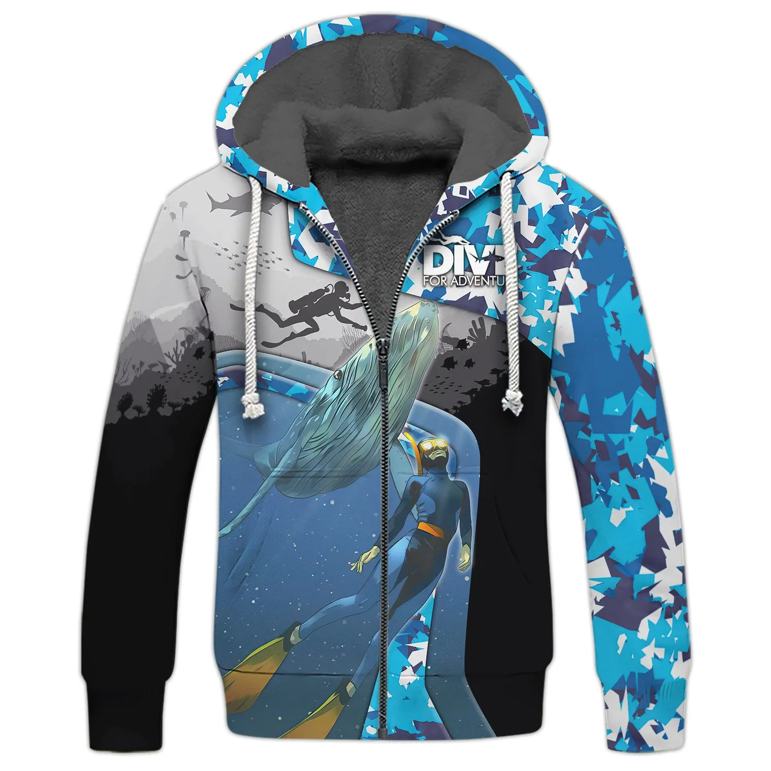 Dive For Adventure, Scuba Diving 3D All Over Printed Tshirt Hoodie