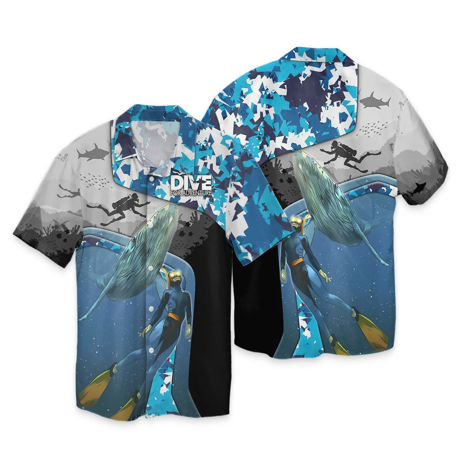 Dive For Adventure, Scuba Diving 3D All Over Printed Tshirt Hoodie