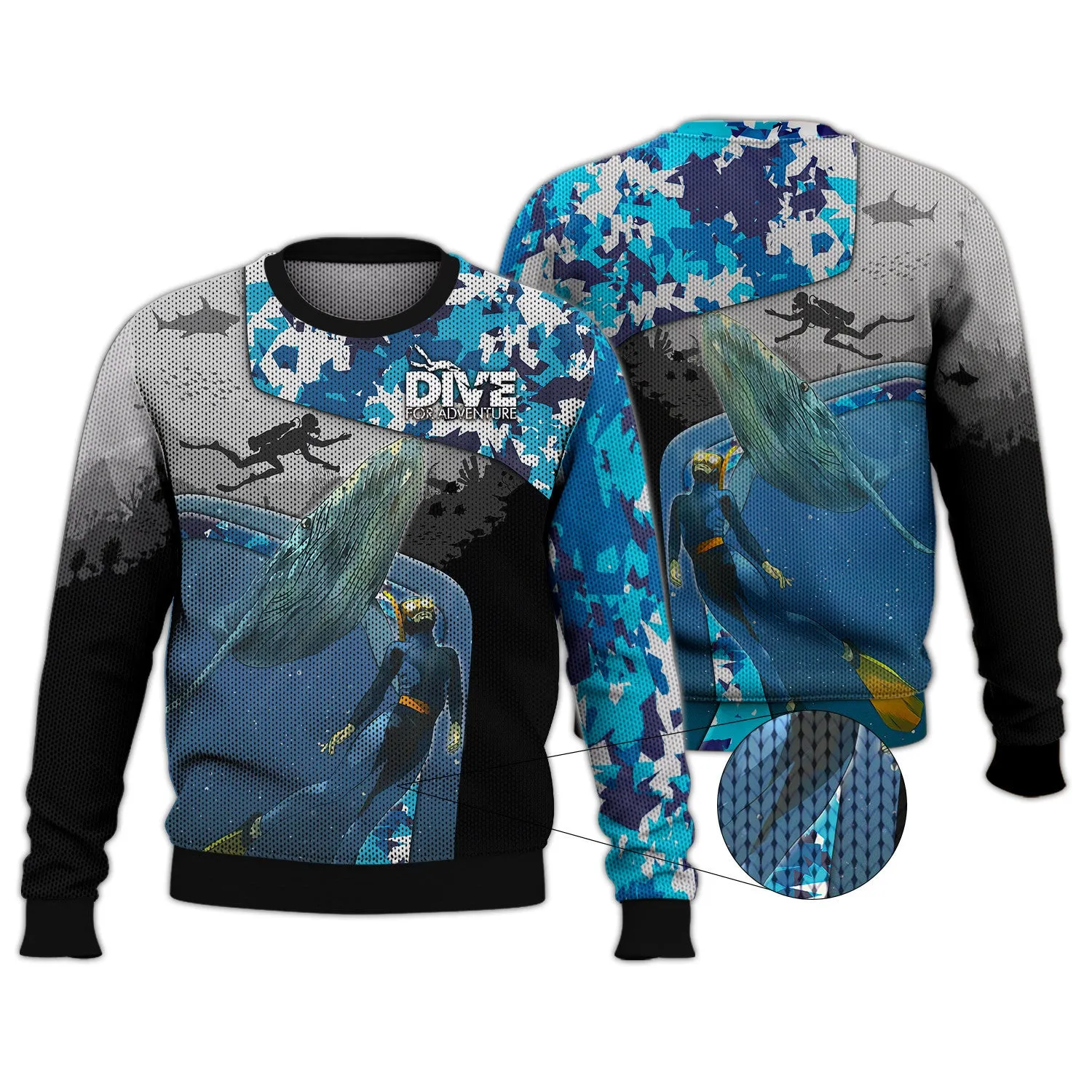 Dive For Adventure, Scuba Diving 3D All Over Printed Tshirt Hoodie