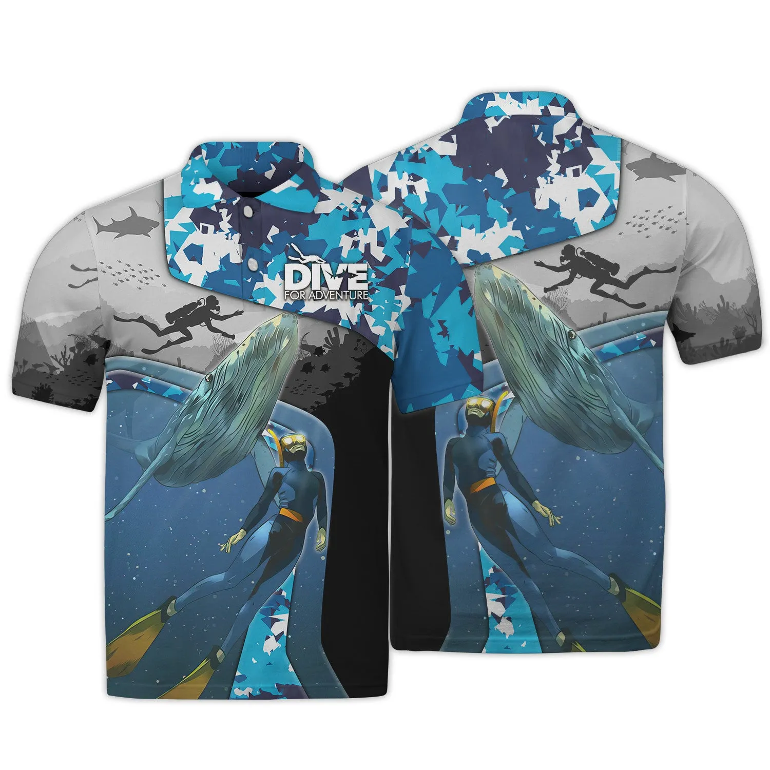 Dive For Adventure, Scuba Diving 3D All Over Printed Tshirt Hoodie