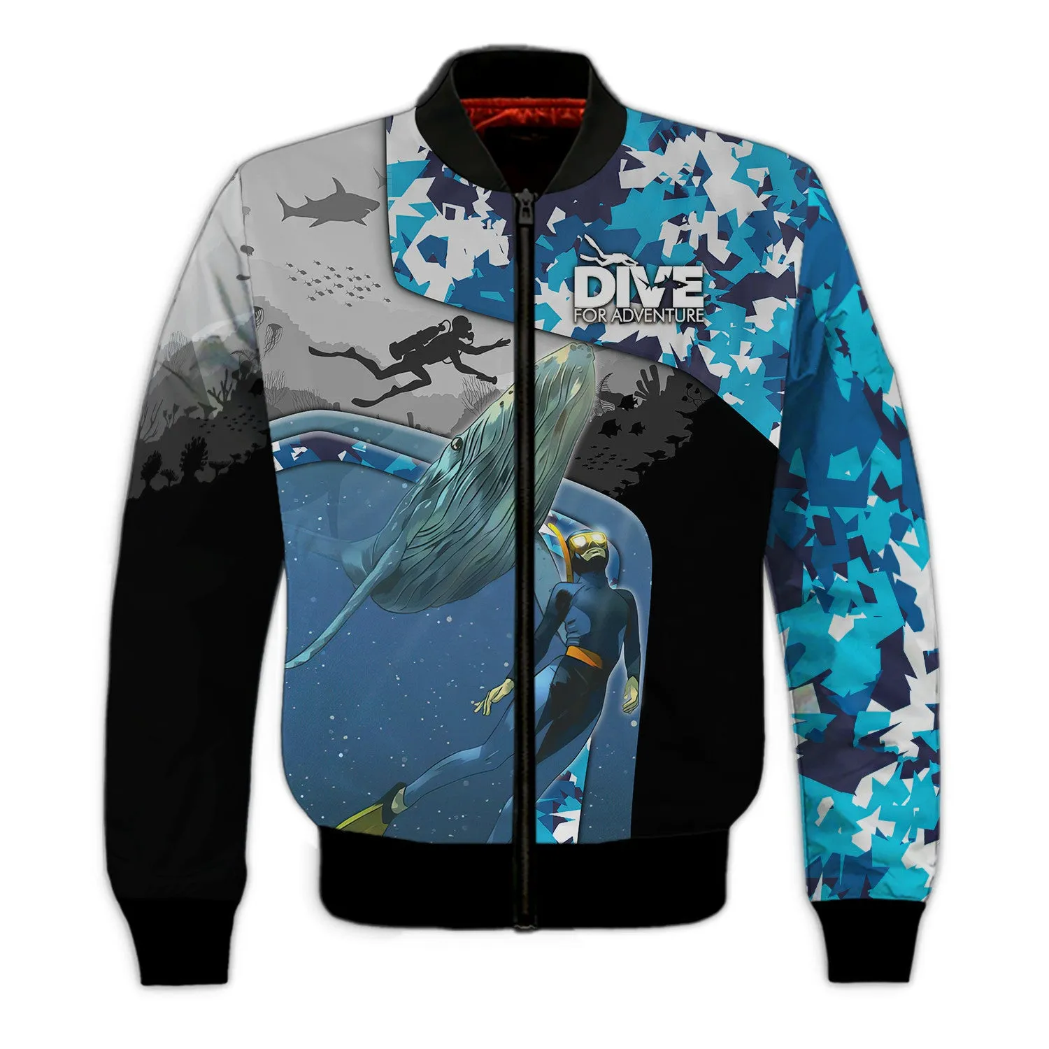 Dive For Adventure, Scuba Diving 3D All Over Printed Tshirt Hoodie