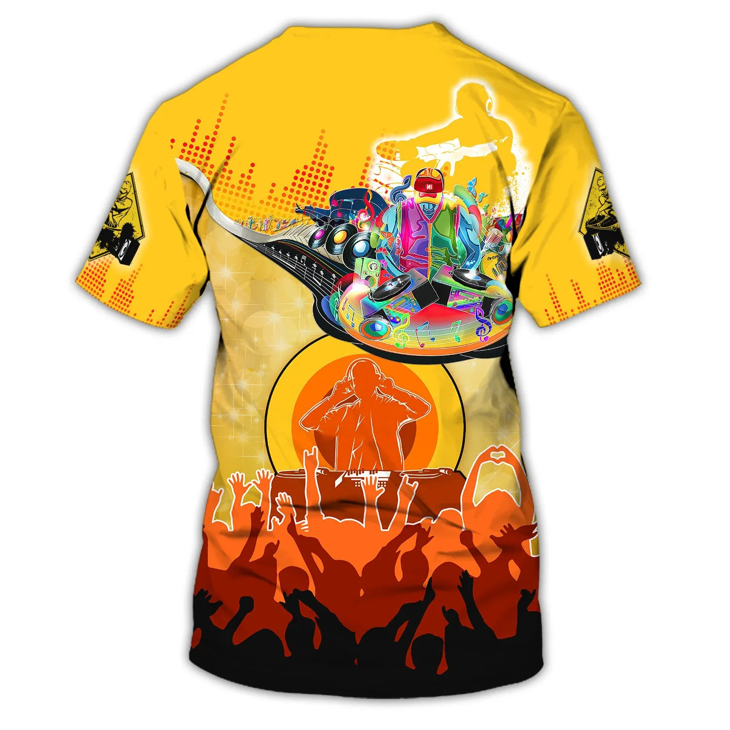 DJ Music Lover Yellow Tshirt