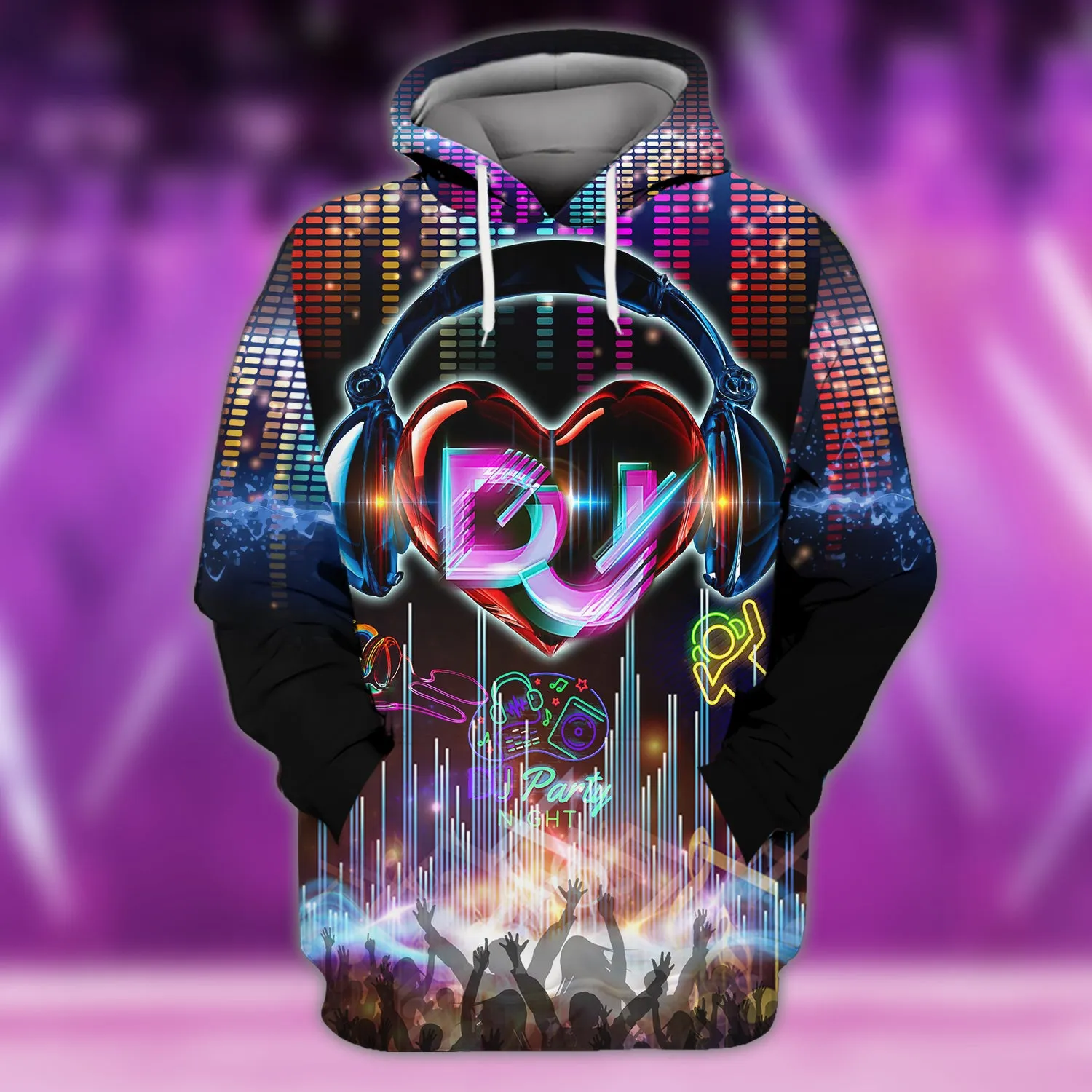Dj, Neon, 3D Full Print 01