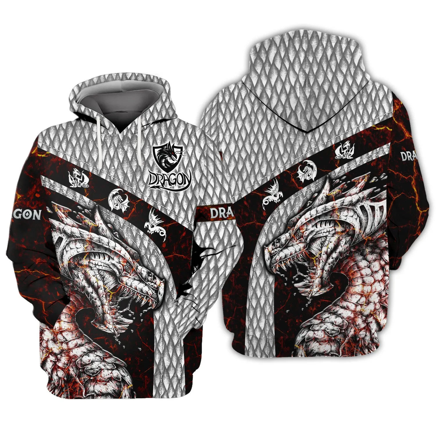 Dragon 3D Hoodie All Over Printed - Dragon Tattoo Jacket 3D print for Woman