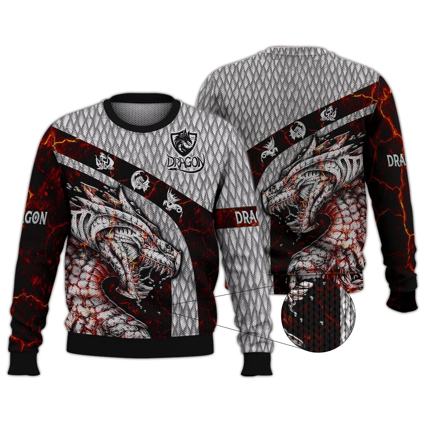 Dragon 3D Hoodie All Over Printed - Dragon Tattoo Jacket 3D print for Woman