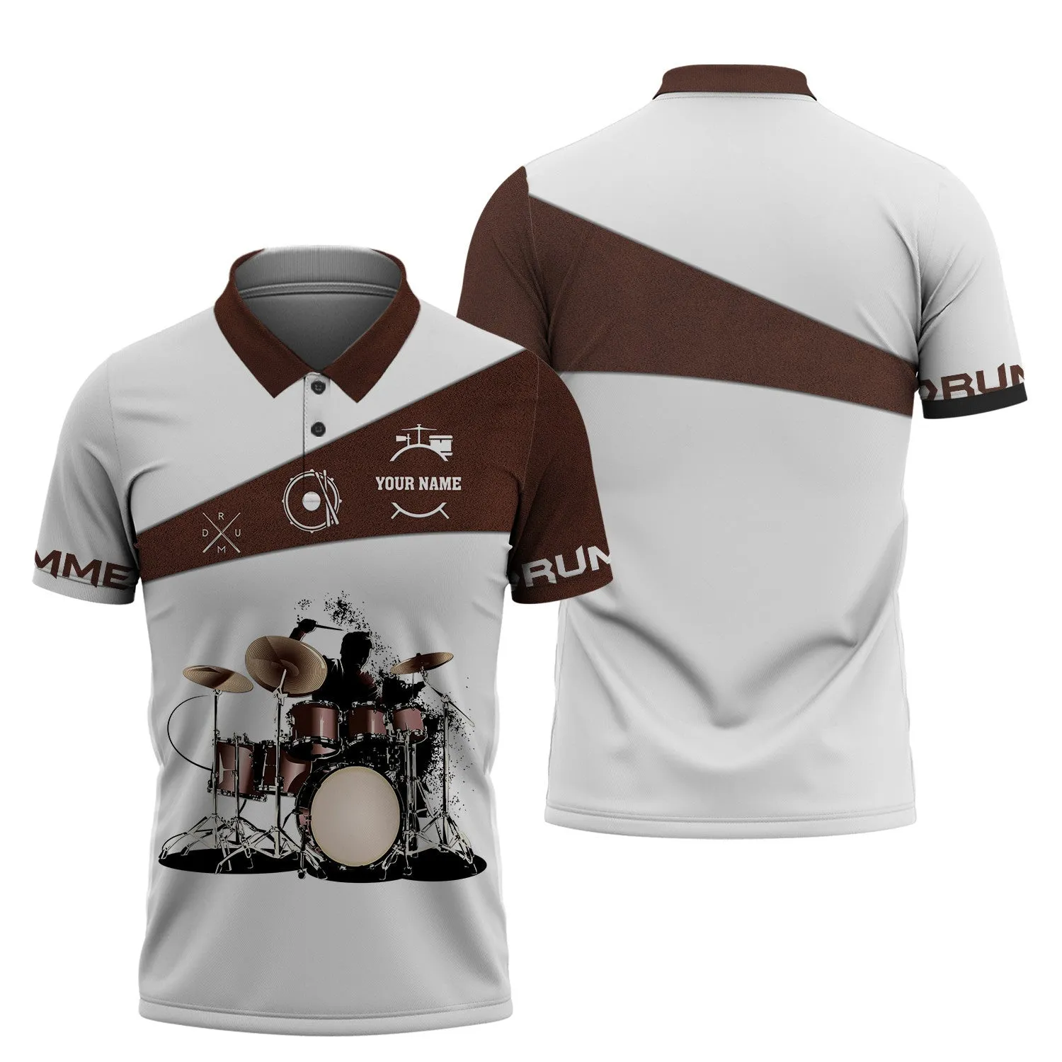 Drums 3D All Over Printed Clothes Custom Name Drum Shirts Gift for Women Men Drummer Zipper Hoodie Tshirt