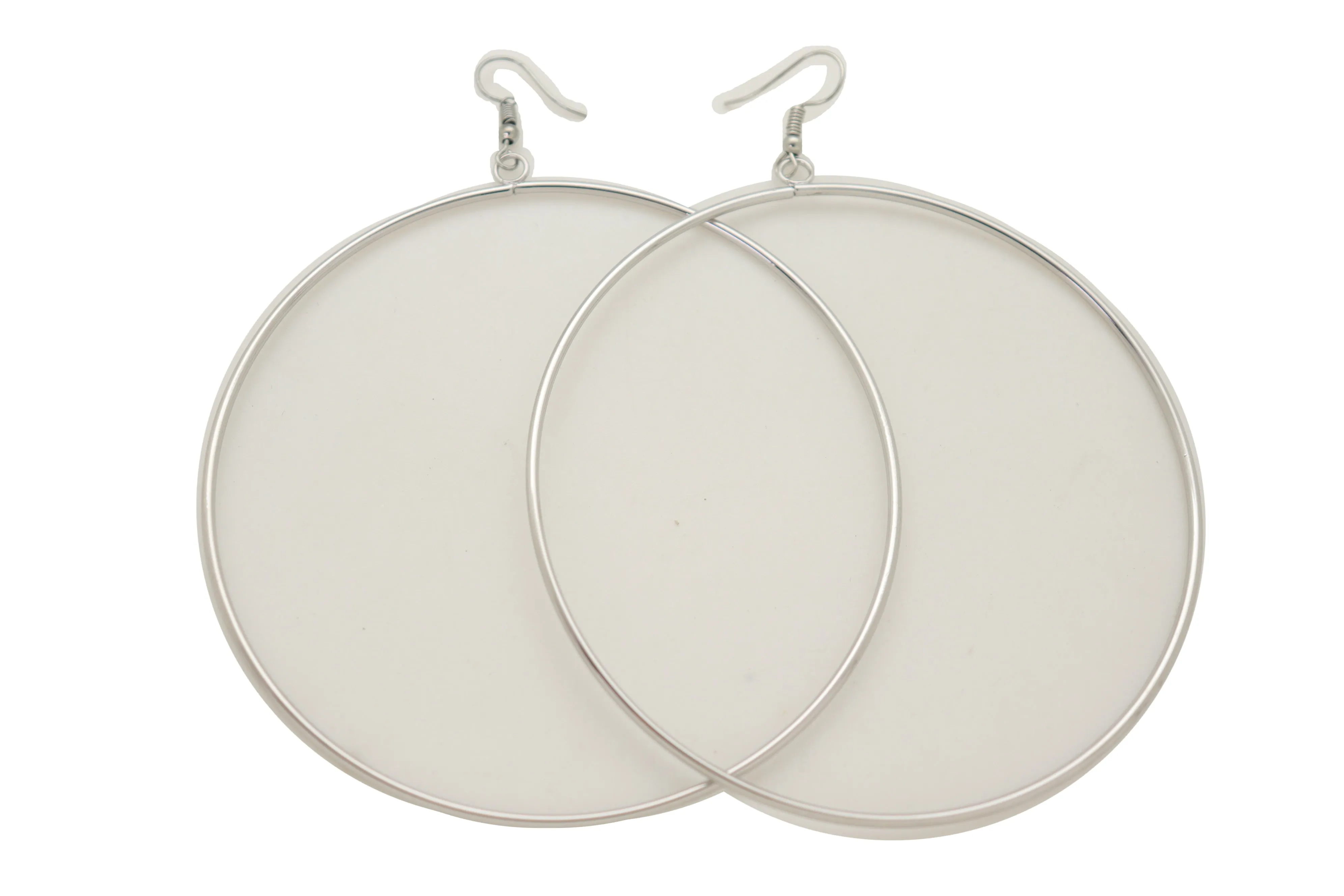 Earrings Set Silver Metal Casual Day Wear Large Size Hoop