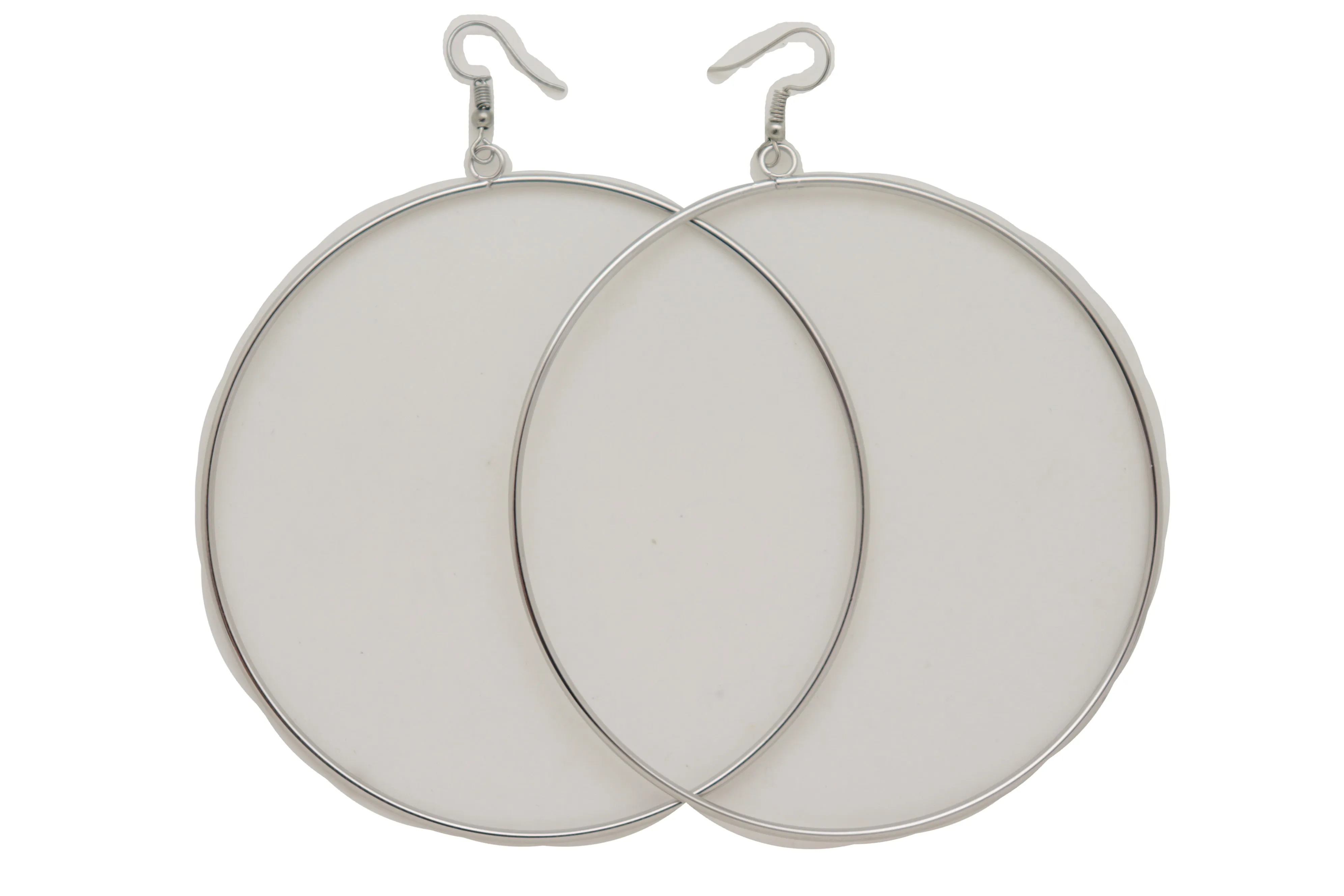 Earrings Set Silver Metal Casual Day Wear Large Size Hoop