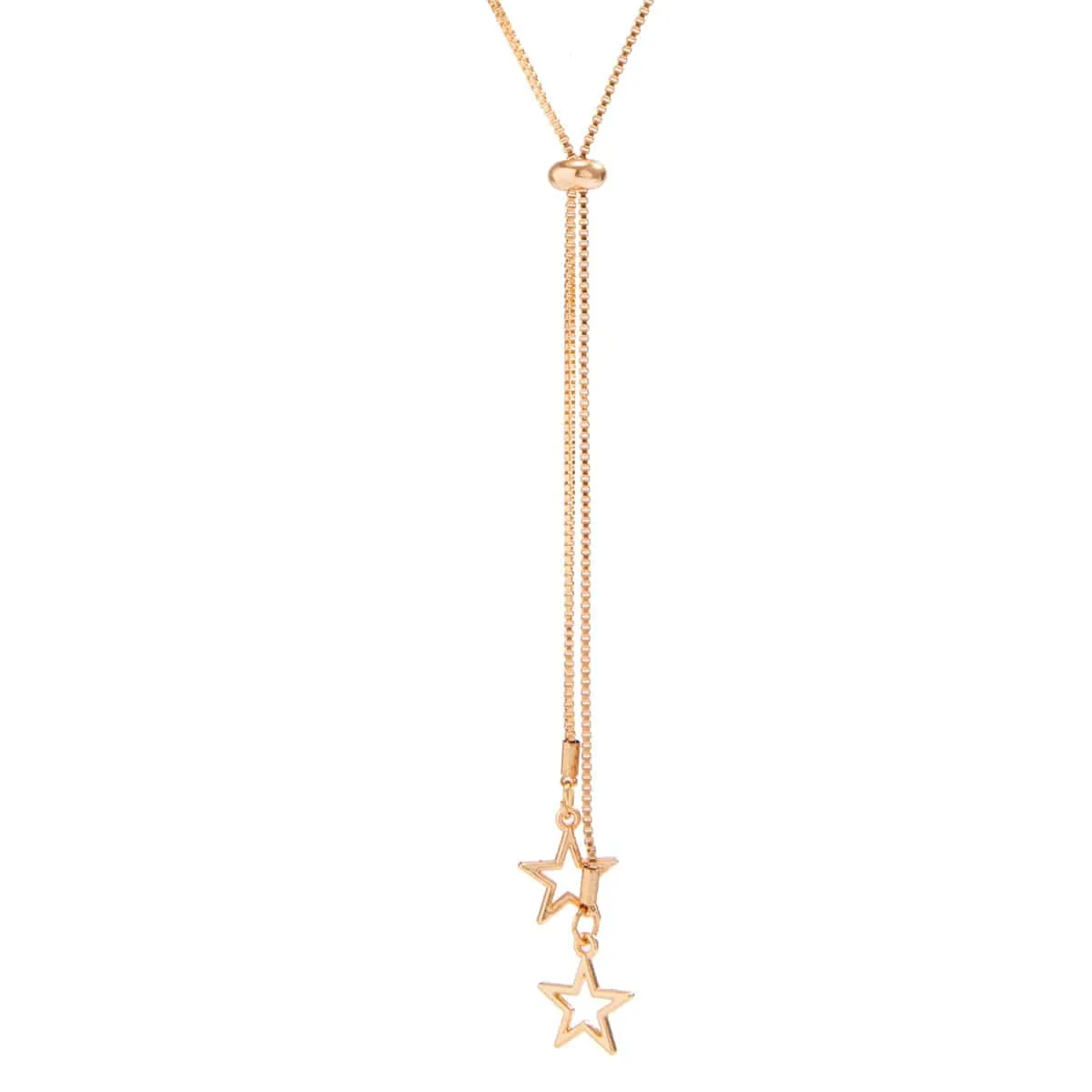 Elegant Tiny Starry Pendant Box Chain Necklace