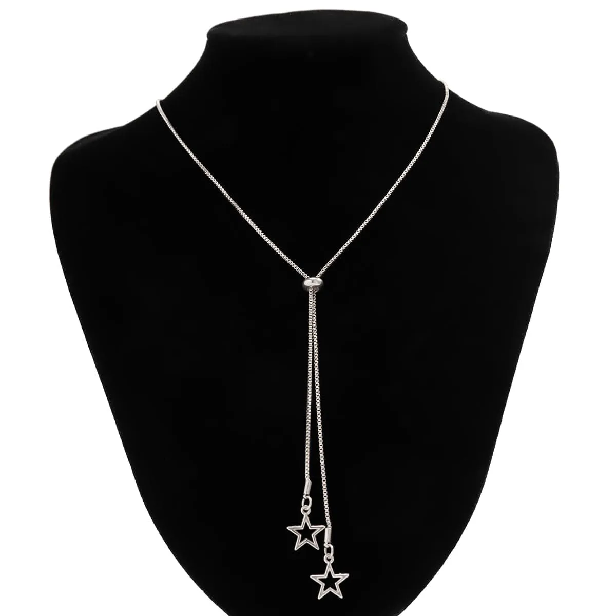 Elegant Tiny Starry Pendant Box Chain Necklace