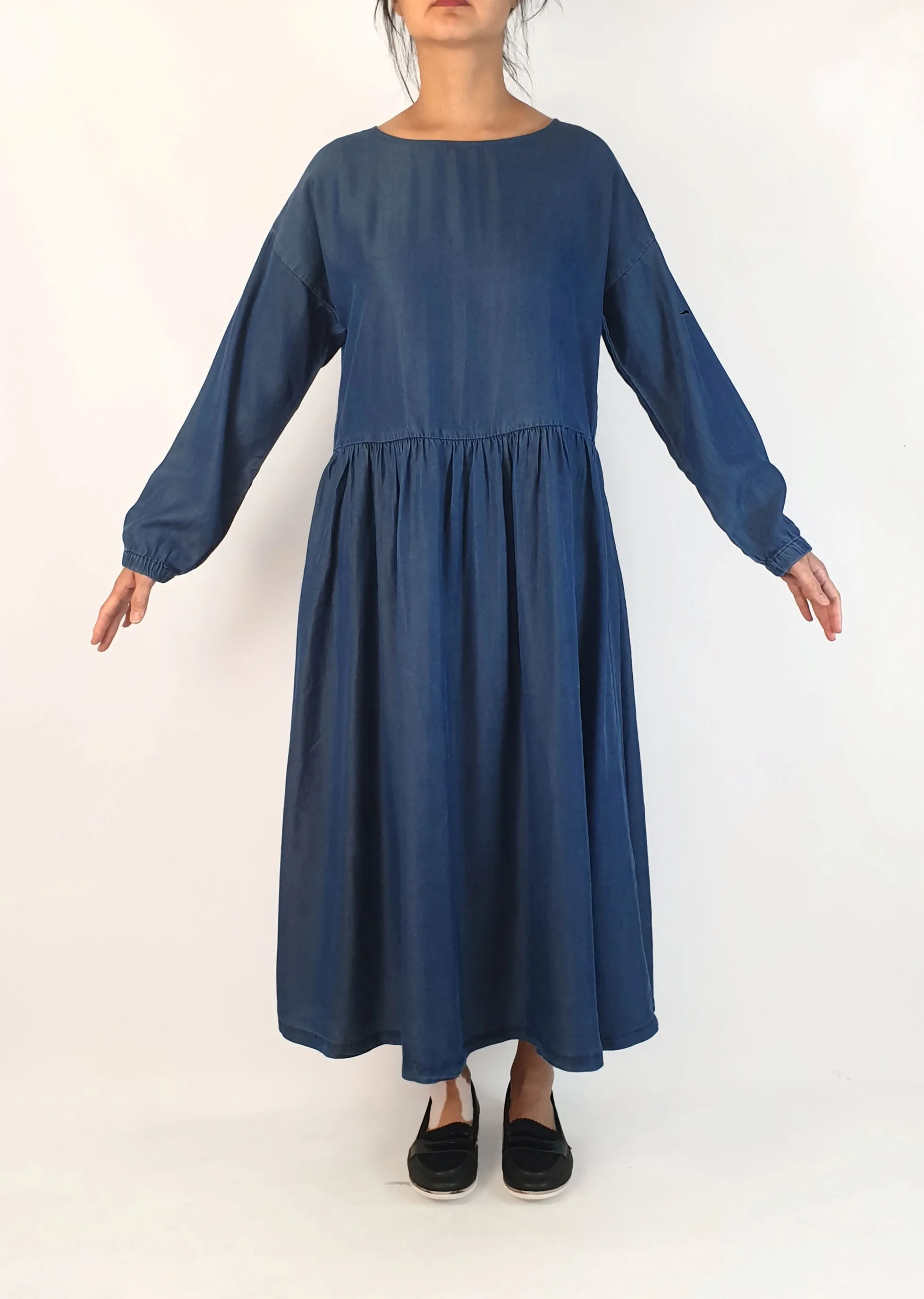 Elk denim look oversize long sleeve dress size 10