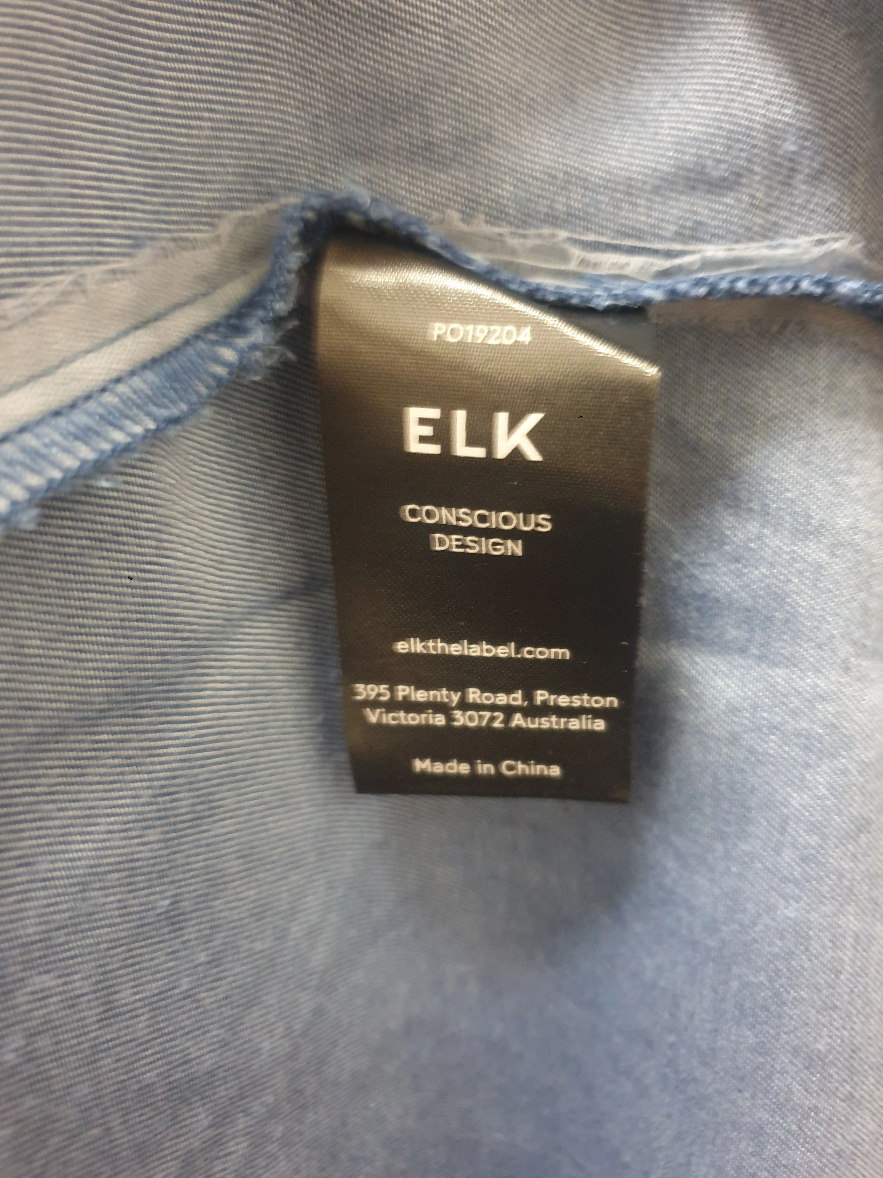 Elk denim look oversize long sleeve dress size 10