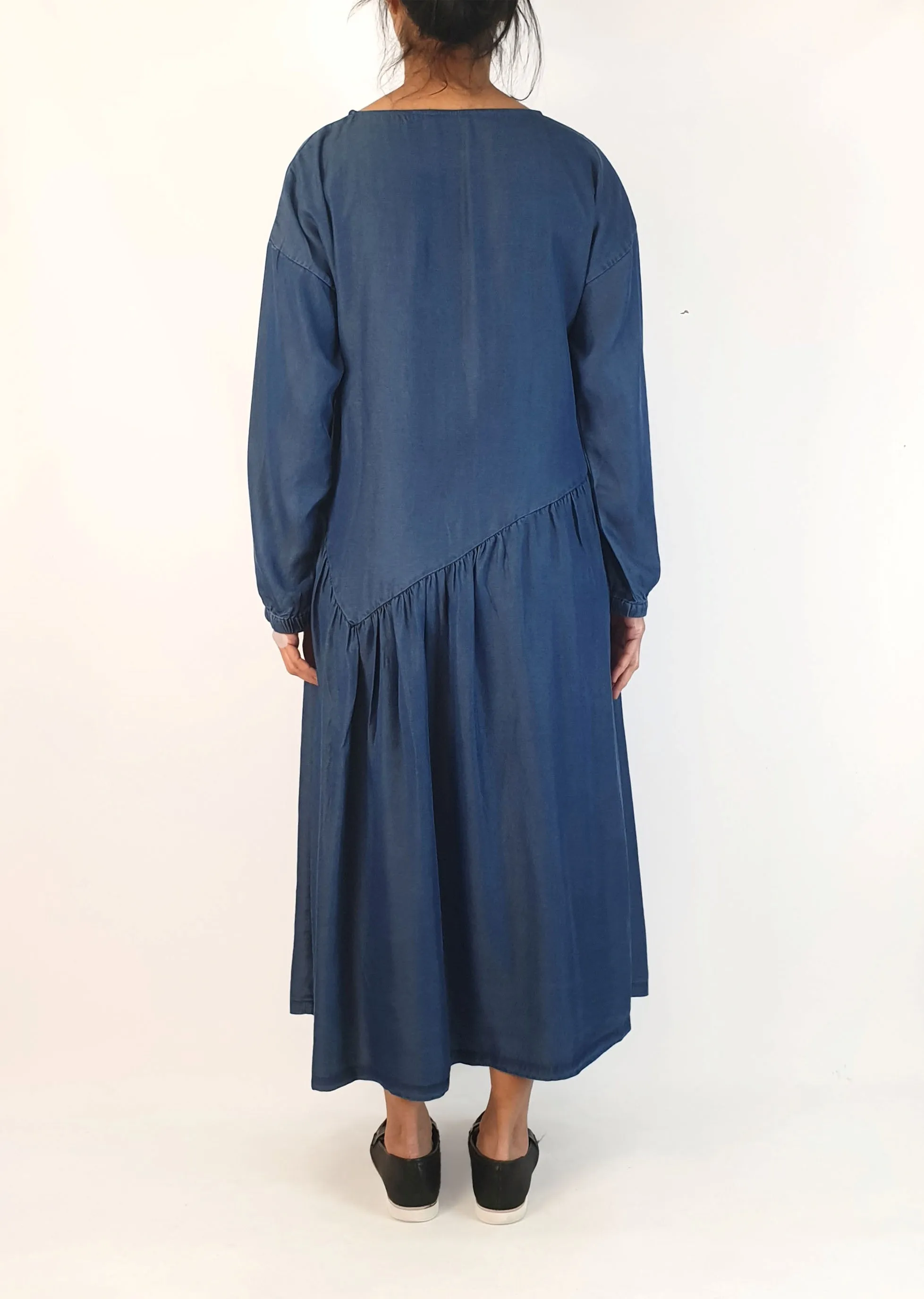 Elk denim look oversize long sleeve dress size 10