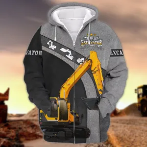 Excavator 3D All Over Printed Shirts