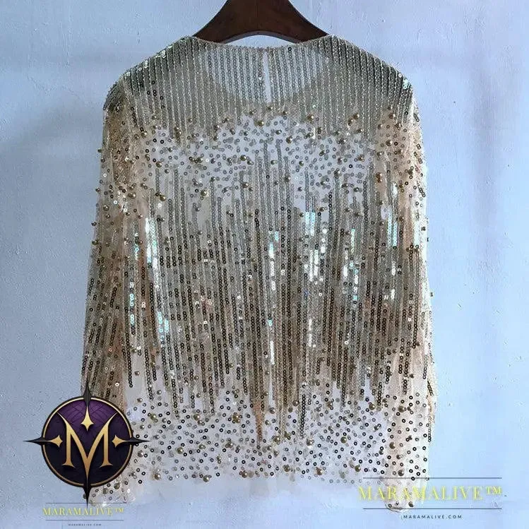 Fashion Bottoming Shirt Sequined Top For Women