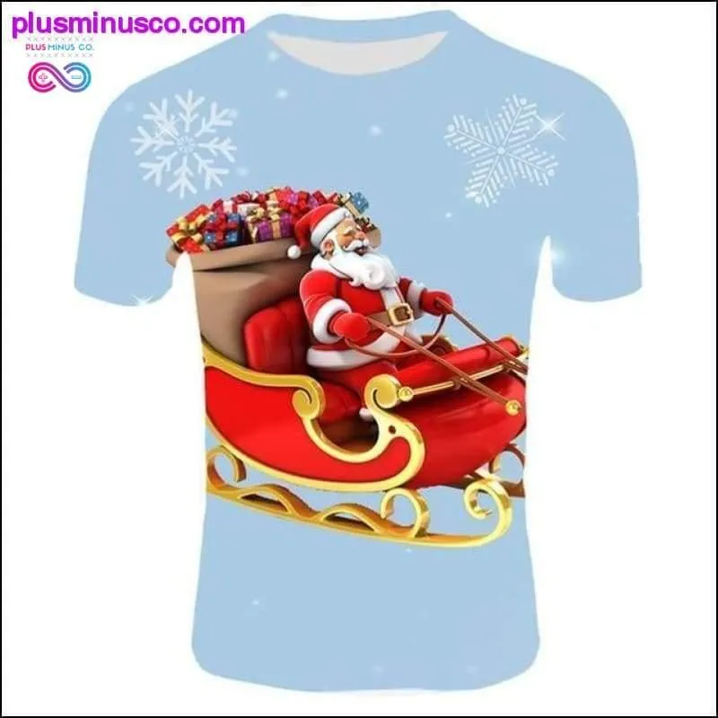 Fashion Christmas T-Shirts for Men - Funny Santa Claus