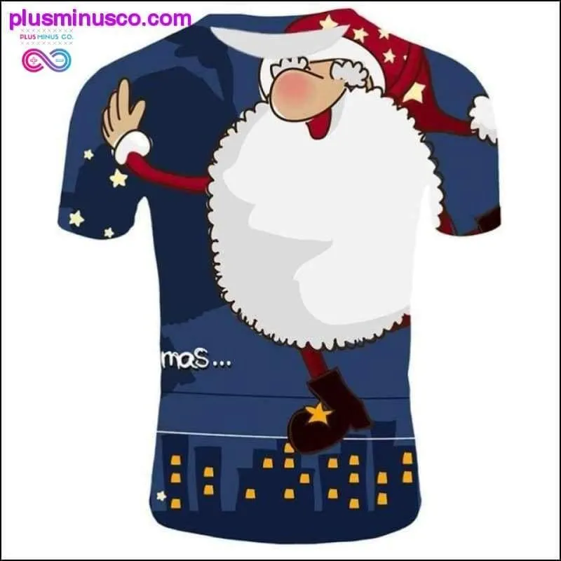 Fashion Christmas T-Shirts for Men - Funny Santa Claus
