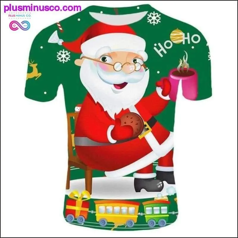 Fashion Christmas T-Shirts for Men - Funny Santa Claus
