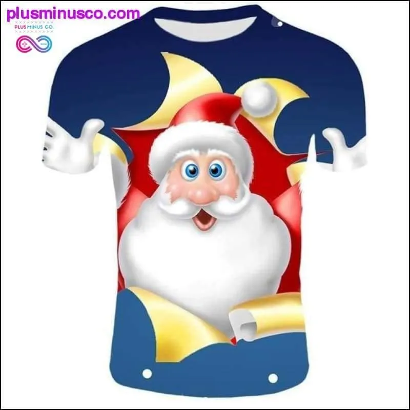 Fashion Christmas T-Shirts for Men - Funny Santa Claus