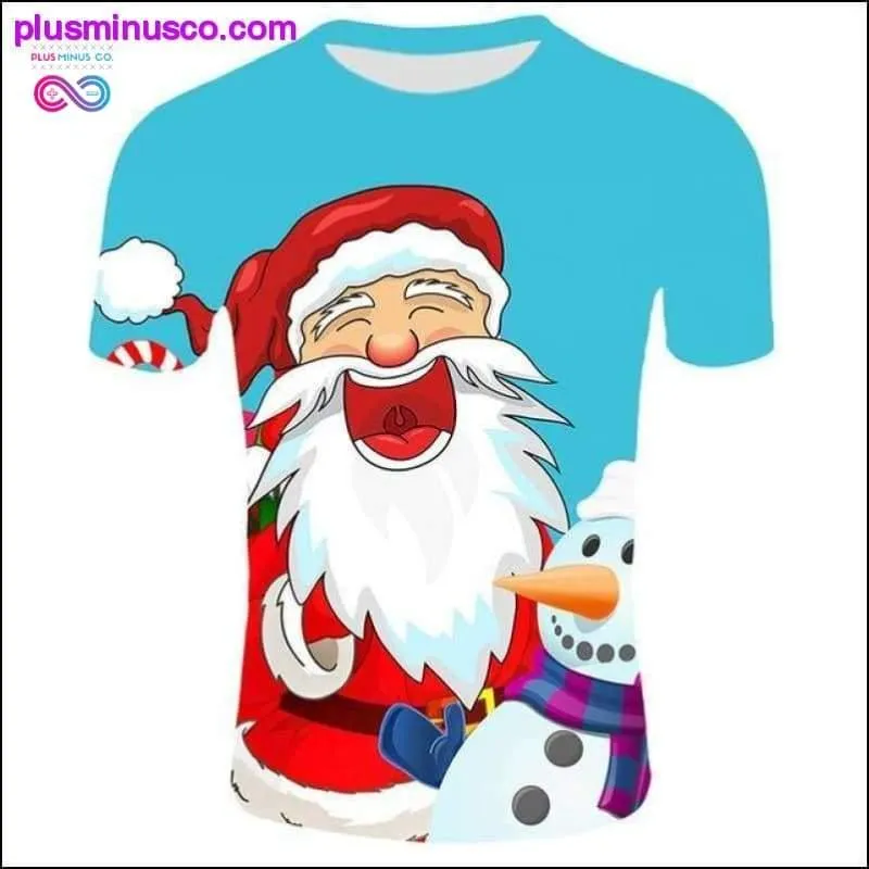 Fashion Christmas T-Shirts for Men - Funny Santa Claus