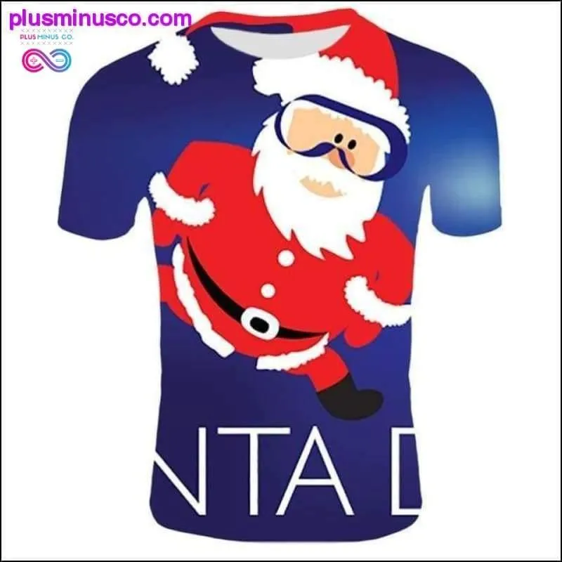 Fashion Christmas T-Shirts for Men - Funny Santa Claus
