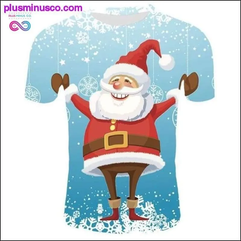 Fashion Christmas T-Shirts for Men - Funny Santa Claus