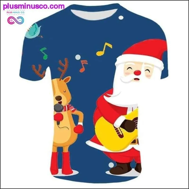 Fashion Christmas T-Shirts for Men - Funny Santa Claus