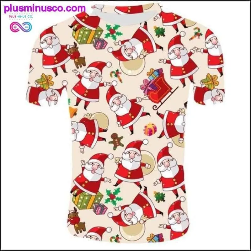 Fashion Christmas T-Shirts for Men - Funny Santa Claus