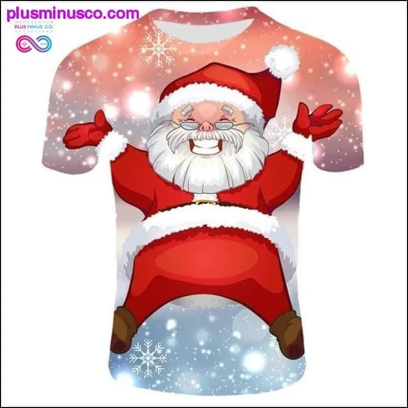 Fashion Christmas T-Shirts for Men - Funny Santa Claus