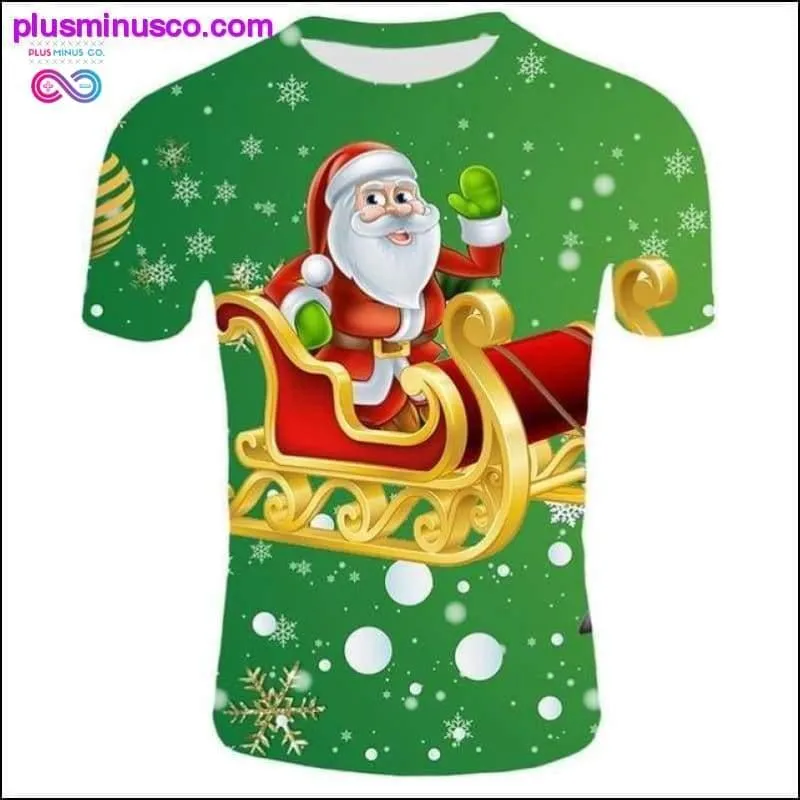 Fashion Christmas T-Shirts for Men - Funny Santa Claus